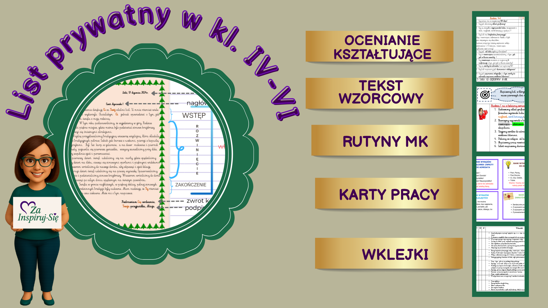 List w kl. IV-VI – karty pracy, zadania