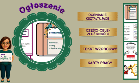 Ogłoszenie w kl. IV-VIII – karty pracy