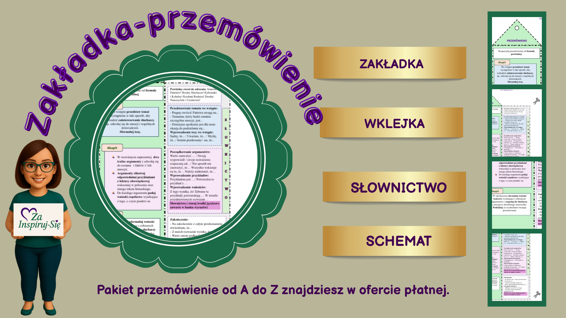 Przemówienie – zakładka - wklejka