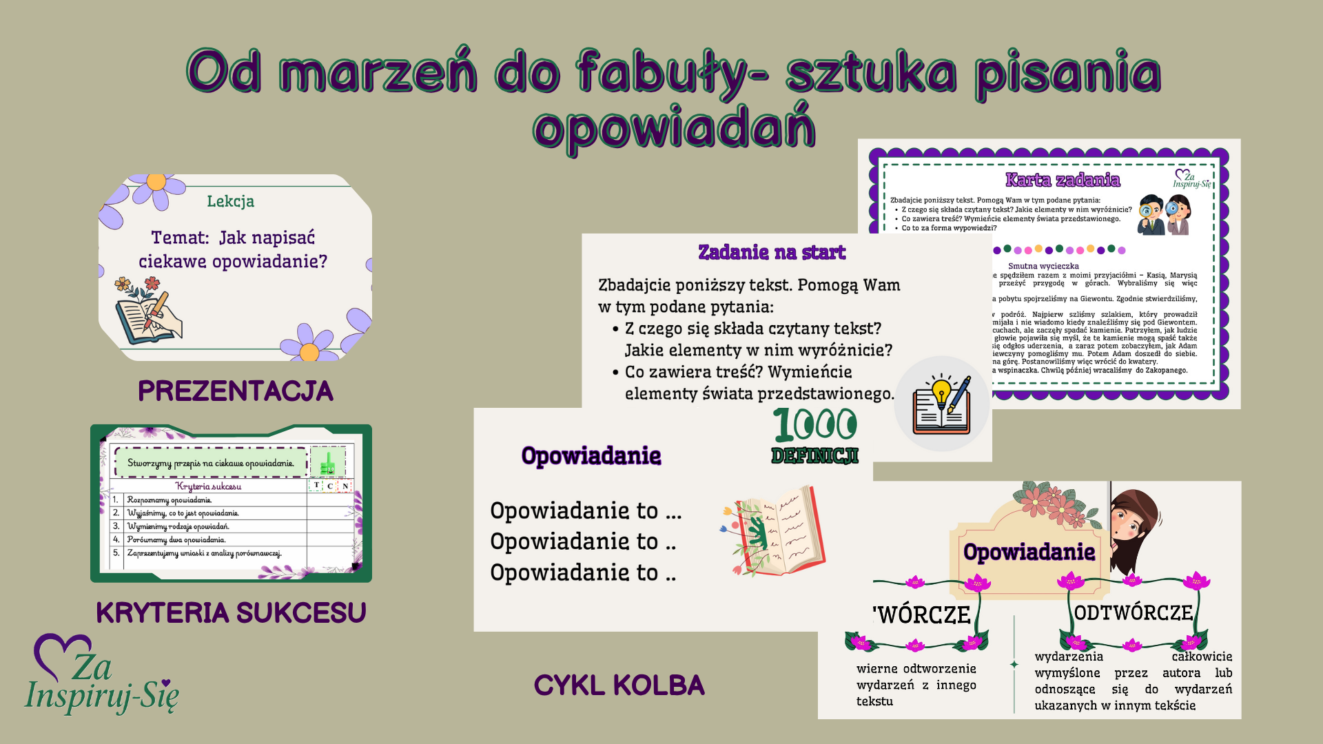 Opowiadanie Tw rcze W Klasach IV VI Scenariusz Lekcji prezentacje 