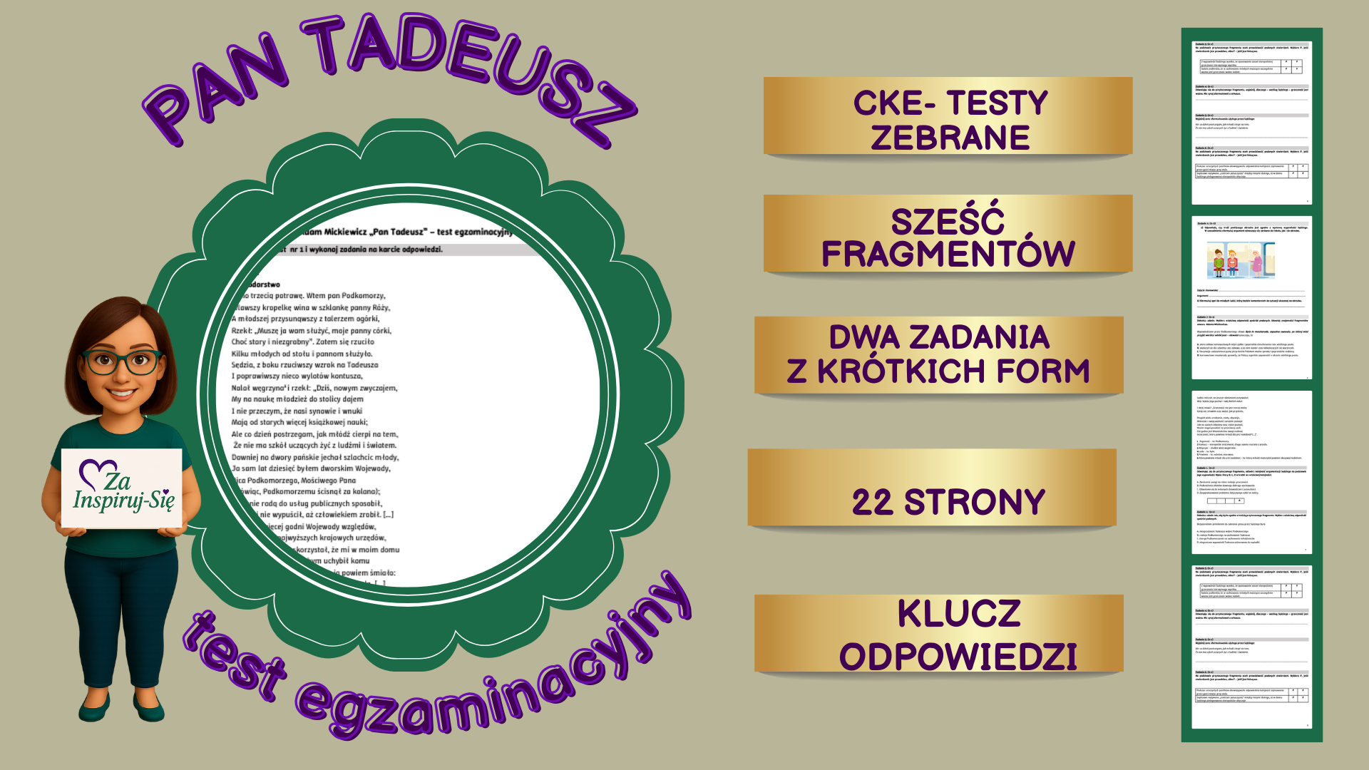 „Pan Tadeusz” – test egzaminacyjny CKE